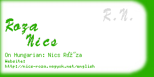 roza nics business card